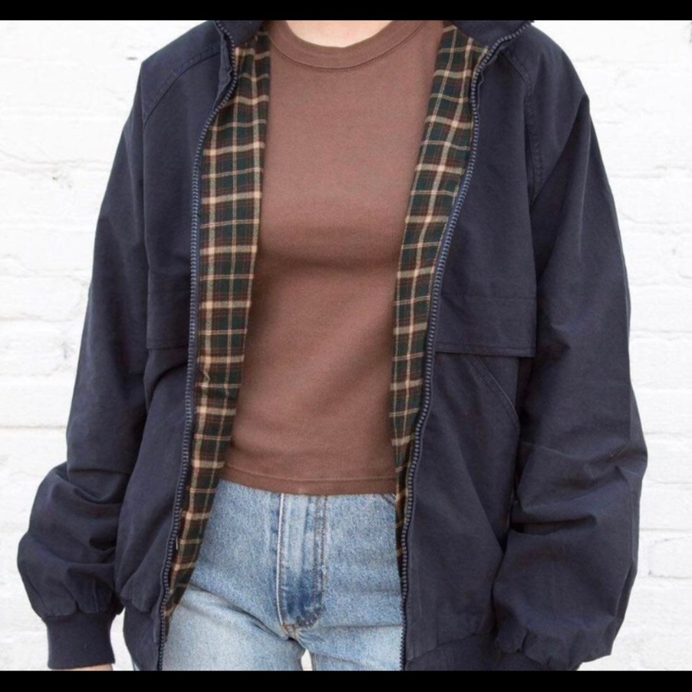 brandy melville zip up windbreaker